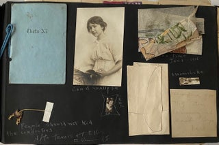 WWI era TEENAGE GIRL'S SCRAPBOOK PHOTO ALBUM - WORLD WAR I REFERENCES - IOWA
