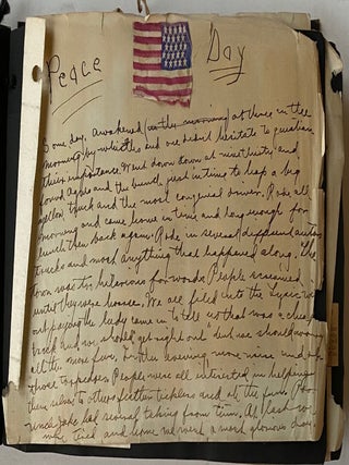 WWI era TEENAGE GIRL'S SCRAPBOOK PHOTO ALBUM - WORLD WAR I REFERENCES - IOWA