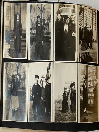 WWI era TEENAGE GIRL'S SCRAPBOOK PHOTO ALBUM - WORLD WAR I REFERENCES - IOWA