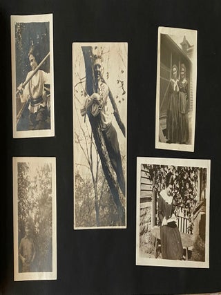 WWI era TEENAGE GIRL'S SCRAPBOOK PHOTO ALBUM - WORLD WAR I REFERENCES - IOWA