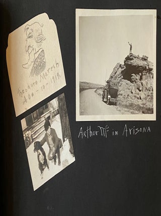 WWI era TEENAGE GIRL'S SCRAPBOOK PHOTO ALBUM - WORLD WAR I REFERENCES - IOWA
