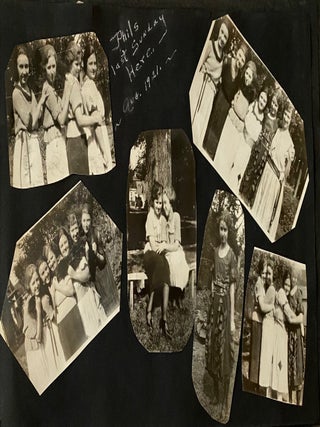 WWI era TEENAGE GIRL'S SCRAPBOOK PHOTO ALBUM - WORLD WAR I REFERENCES - IOWA