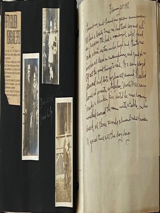 WWI era TEENAGE GIRL'S SCRAPBOOK PHOTO ALBUM - WORLD WAR I REFERENCES - IOWA