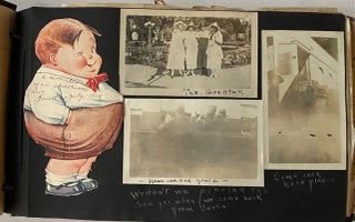 WWI era TEENAGE GIRL'S SCRAPBOOK PHOTO ALBUM - WORLD WAR I REFERENCES - IOWA