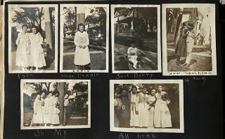 WWI era TEENAGE GIRL'S SCRAPBOOK PHOTO ALBUM - WORLD WAR I REFERENCES - IOWA
