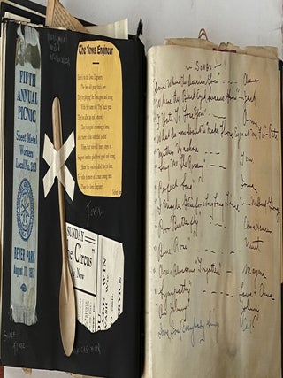 WWI era TEENAGE GIRL'S SCRAPBOOK PHOTO ALBUM - WORLD WAR I REFERENCES - IOWA