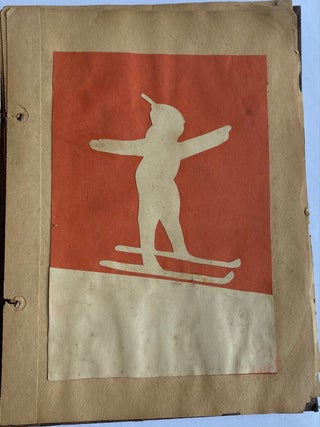 1940 SCHOOL CLASS CHILD ART and LESSONS SCRAPBOOK SKETCHBOOK