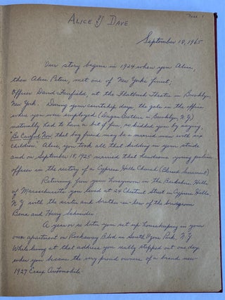 SWEET PHOTO ALBUM & HANDWRITTEN DIARY DOCUMENTING 40 YEARS OF MARRIAGE