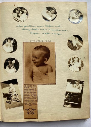 1930 SCRAPBOOK/PHOTO ALBUM of a JEWISH BABY BOOK - BIRTH TO AGE 5, ST LOUIS MO
