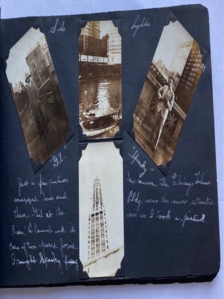 1920s WELL ANNOTATED PHOTO ALBUM MEN HIKING in WISCONSIN CHICAGO