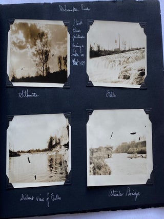 1920s WELL ANNOTATED PHOTO ALBUM MEN HIKING in WISCONSIN CHICAGO