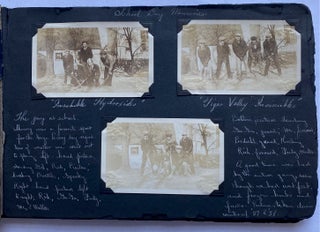 1920s WELL ANNOTATED PHOTO ALBUM MEN HIKING in WISCONSIN CHICAGO