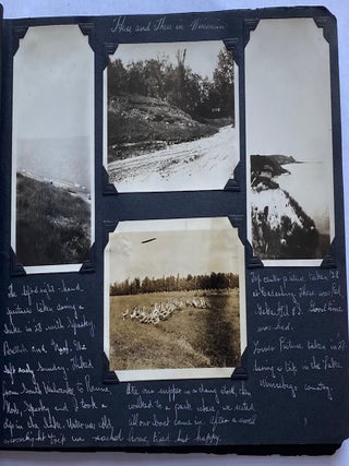 1920s WELL ANNOTATED PHOTO ALBUM MEN HIKING in WISCONSIN CHICAGO