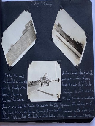 1920s WELL ANNOTATED PHOTO ALBUM MEN HIKING in WISCONSIN CHICAGO