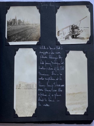 1920s WELL ANNOTATED PHOTO ALBUM MEN HIKING in WISCONSIN CHICAGO