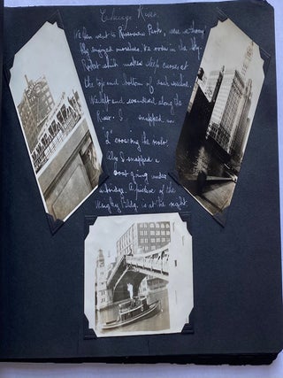 1920s WELL ANNOTATED PHOTO ALBUM MEN HIKING in WISCONSIN CHICAGO