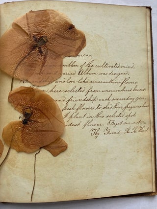 Item #588 1850s FRIENDSHIP ALBUM - HANDWRITTEN NOTES to REBECCA PARRY - PENNSYLVANIA