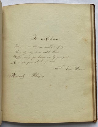 1850s FRIENDSHIP ALBUM - HANDWRITTEN NOTES to REBECCA PARRY - PENNSYLVANIA