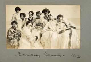 Item #608 WOMEN FRIENDS TRAVEL IN NEWPORT RI, NJ, CT PHOTO ALBUM 1910-1912