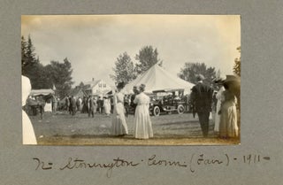 WOMEN FRIENDS TRAVEL IN NEWPORT RI, NJ, CT PHOTO ALBUM 1910-1912