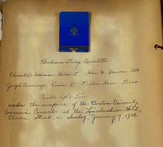 CELLIST HELEN DONOVAN SCRAPBOOK - BOSTON UNIVERSITY WOMEN'S COUNCIL