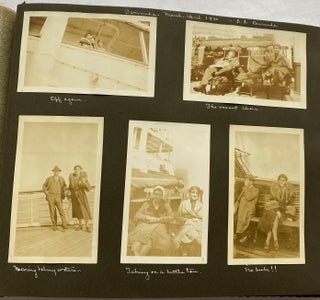 1926-1931 PHOTO ALBUM WOMAN TRAVELER CANADA EGYPT HAWAII etc CRUISES