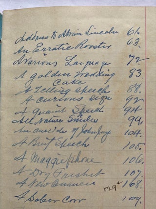 Item #630 EARLY 1900s HANDWRITTEN COPY BOOK w/ RACIST CONNOTATIONS