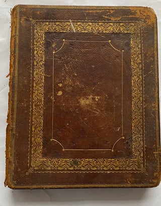 1820s - 1840s MEMORY BOOK KEPT by WOMAN - HANDWRITTEN POEMS - WYOMING, LOUISIANA, TENNESSEE - COLOR LITHOGRAPHS