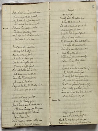 HANDWRITTEN POETICAL WORKS of HENRIETTA LIGHTHIPE - ORIGINAL WORK by a WOMAN