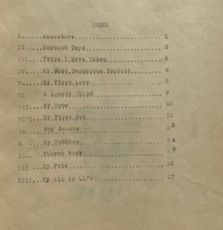 16 FOGGY YEARS - HANDMADE AUTOBIOGRAPHY OF TEENAGE BOY - 1935