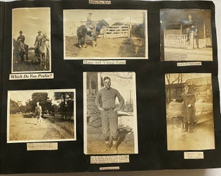 1910s WHIMSICAL PHOTO ALBUM AMUSINGLY CAPTIONED - WWI - FAMILY and FRIENDS 700 PICS