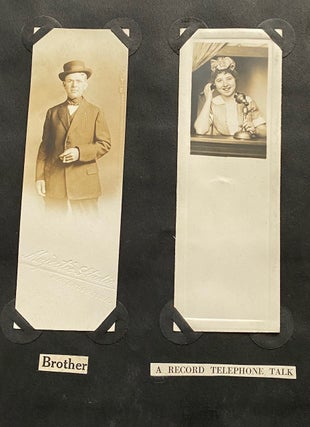 1910s WHIMSICAL PHOTO ALBUM AMUSINGLY CAPTIONED - WWI - FAMILY and FRIENDS 700 PICS