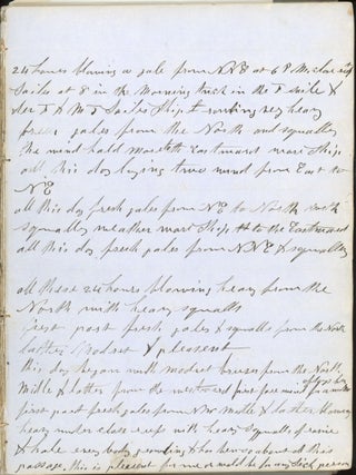 Item #647 SEA CAPTAIN SALEM O. NORTON LOG BOOK 1855-1862