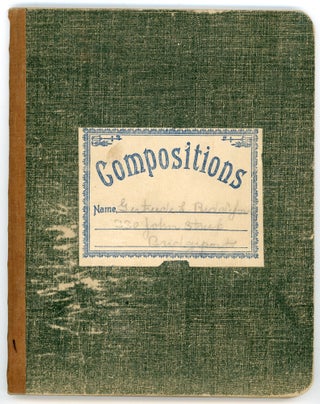 Item #648 HANDWRITTEN NOTEBOOK 1906 - YOUNG WOMAN from CONNECTICUT - FASHION, WEAVING, HISTORY