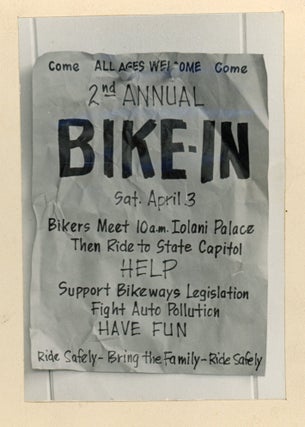 Item #654 HONOLULU HAWAII BIKE-IN c. 1970 PHOTO ALBUM - Safe bicycling legislation