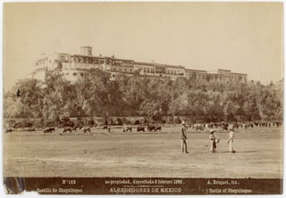 Item #655 MEXICO ALBUMEN PHOTO by ABEL BRIQUET - CASTLE OF CHAPULTEPEC 1896