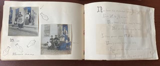HANDMADE PHOTO ALBUMS w/ DRAWINGS AND DIARY ENTRIES PRIMER 1905-1906 MAINE