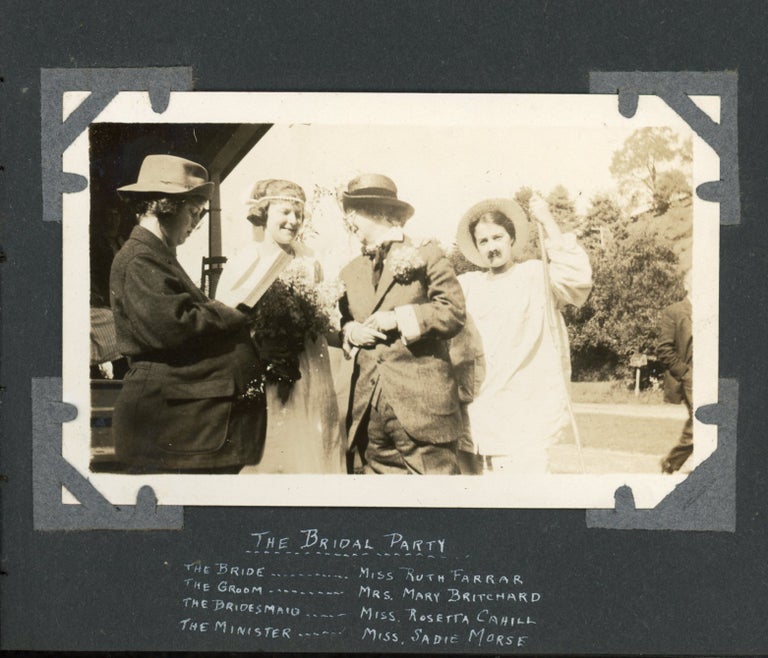 Item #660 CROSS DRESSING and COUNTRY HIJINKS Iin RURAL VERMONT 1922 PHOTO ALBUM