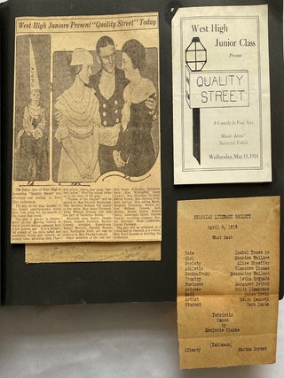 DES MOINE IOWA WOMAN at HIGH SCHOOL & COLLEGE 1915-1923 PHOTO ALBUM