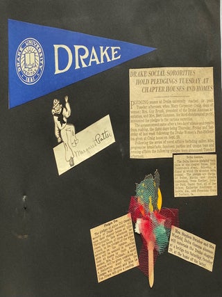 DES MOINE IOWA WOMAN at HIGH SCHOOL & COLLEGE 1915-1923 PHOTO ALBUM