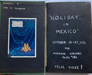 Item #680 1951 TRIP to MEXICO PHOTO ALBUM and SCRAPBOOK