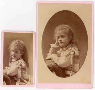 Item #681 SAME GIRL - CDV and CABINET CARD PHOTO by MOSHER, CHICAGO