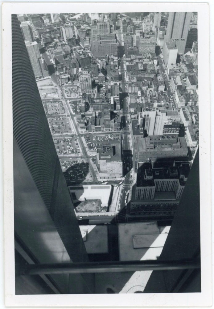 Item #690 VIEW FROM ON TOP OF THE WORLD TRADE CENTER NYC c. 1973