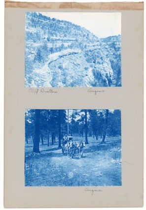 Item #737 ARIZONA - EARLY 1900s CYANOTYPE PHOTO ALBUM PAGE