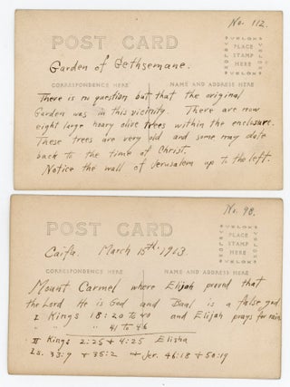 PALESTINE - IDENTIFIED REAL PHOTO POSTCARDS FROM 1913
