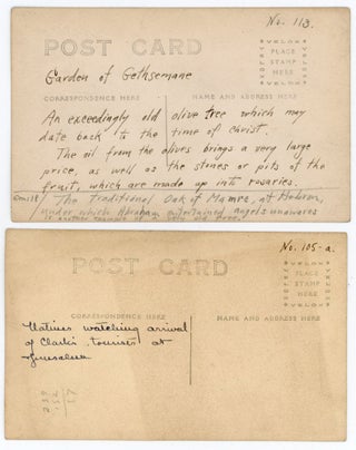 PALESTINE - IDENTIFIED REAL PHOTO POSTCARDS FROM 1913