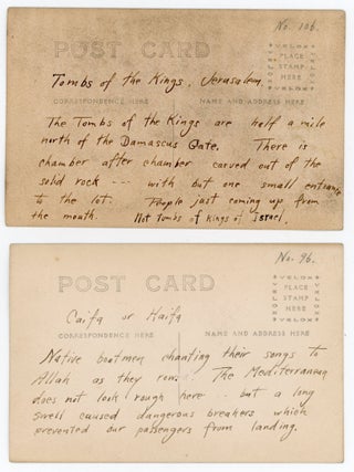 PALESTINE - IDENTIFIED REAL PHOTO POSTCARDS FROM 1913