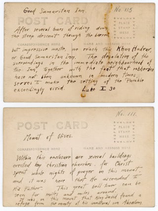 PALESTINE - IDENTIFIED REAL PHOTO POSTCARDS FROM 1913