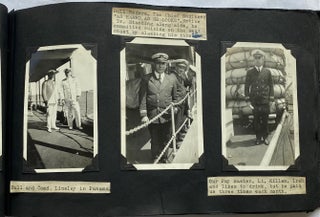 GRAF ZEPPELIN 1st PASSENGER FLIGHT, ALASKA, GRENADA, NYC SAILOR'S PHOTO ALBUM 1924-1930