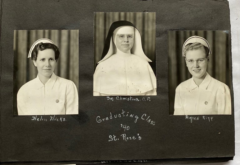 Item #774 ST ROSE HOSPITAL - GREAT BEND, KANSAS - 1940 A NURSE GRADUATES PHOTO ALBUM